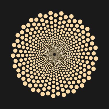 Soyut altın noktalı şekil - tasarım öğesi.