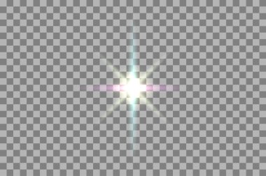 Vektör parlayan ışık efekti.