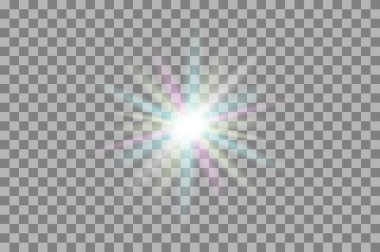 Vektör parlayan ışık efekti.