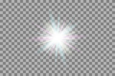 Vektör parlayan ışık efekti.