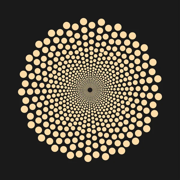 Forme abstraite en pointillés d'or - élément design . — Image vectorielle