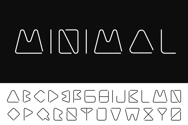 Тонкий минималистичный шрифт. Креативный английский алфавит . — стоковый вектор