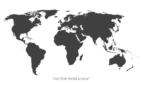 Carte du monde vectorielle - concept gris. Peut être utilisé comme modèle pour votre conception . — Image vectorielle