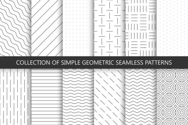Kesintisiz geometrik minimalist desen koleksiyonu.