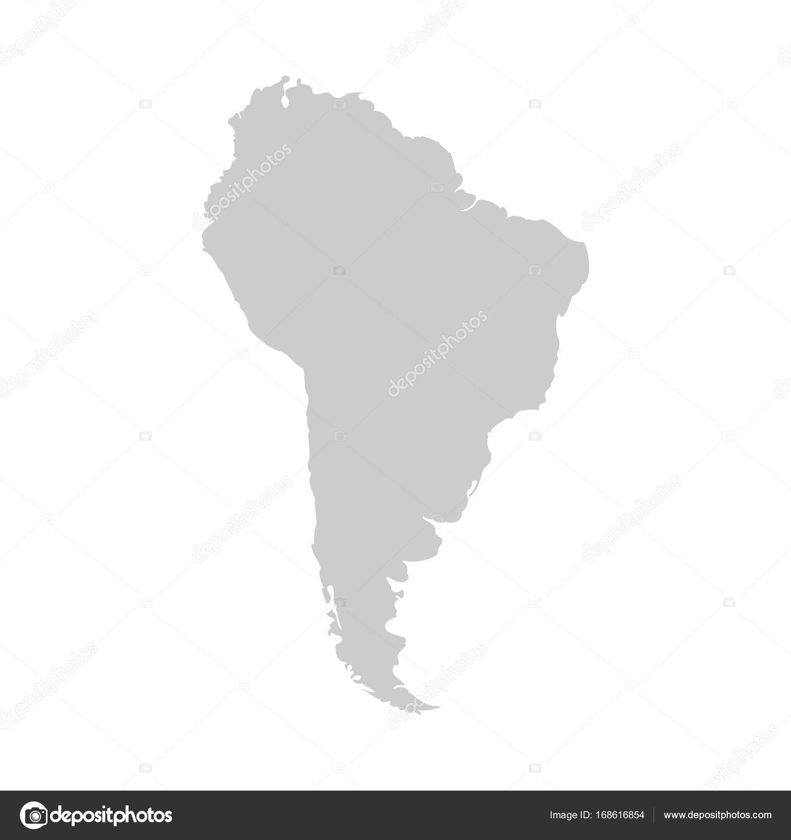 south america continent gray vector template stock vector continent template