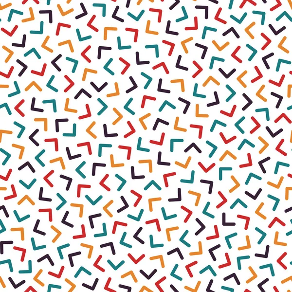 Patrón de memphis inconsútil colorido con ángulos de mosaico. Diseño de moda 80-90s — Vector de stock