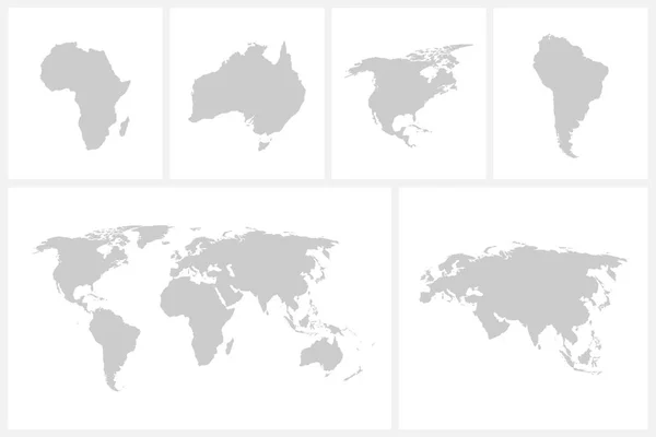 Mapa mundial de vectores - diseño verde — Vector de stock