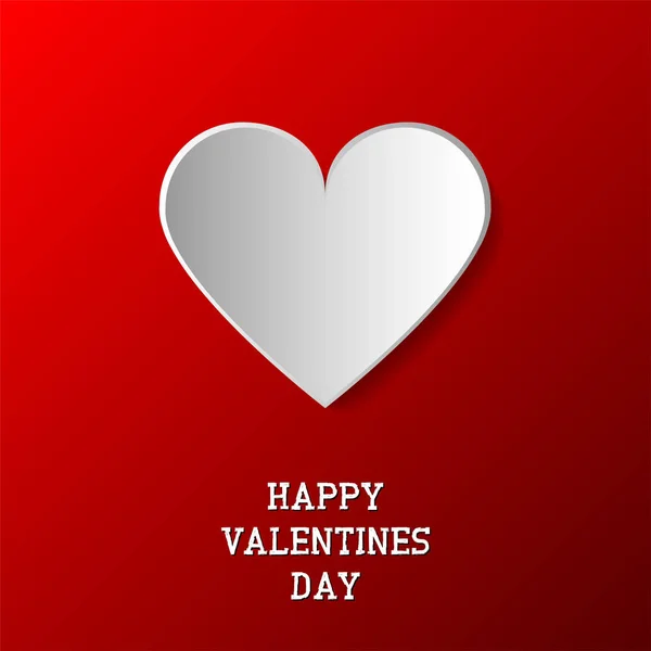 幸せなバレンタインデー背景紙の折り紙ハート。ロマンチックなグリーティング カード、ポスター、パンフレット、カバー — ストックベクタ