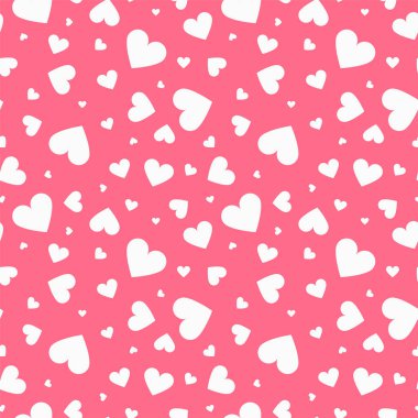 Sorunsuz vektör desen yürekleri. Mutlu Sevgililer günü güzel arka plan