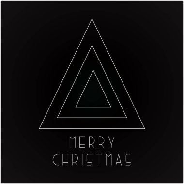 Noel fütüristik tebrik kartı - minimalist tasarım