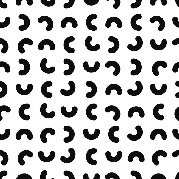 Απλή γεωμετρική χωρίς ραφή πρότυπο - Μέμφις σχεδιασμού. Μαύρο καμμμένο υφή. Μόδα δεκαετίας 80-90 — Διανυσματικό Αρχείο