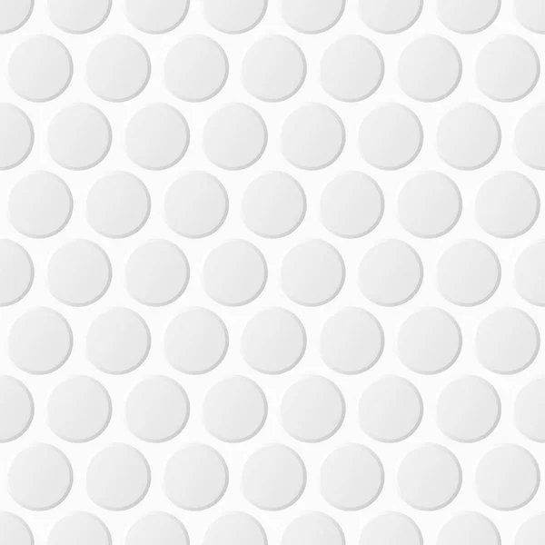Weiß gepunktete Textur - nahtloses Vektormuster mit runden Formen — Stockvektor