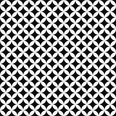 Vektör Dikişsiz şık geometrik desen - siyah ve beyaz doku