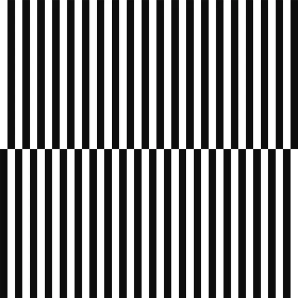 Vector naadloze gestreepte achtergrond - zwart-wit patroon — Stockvector