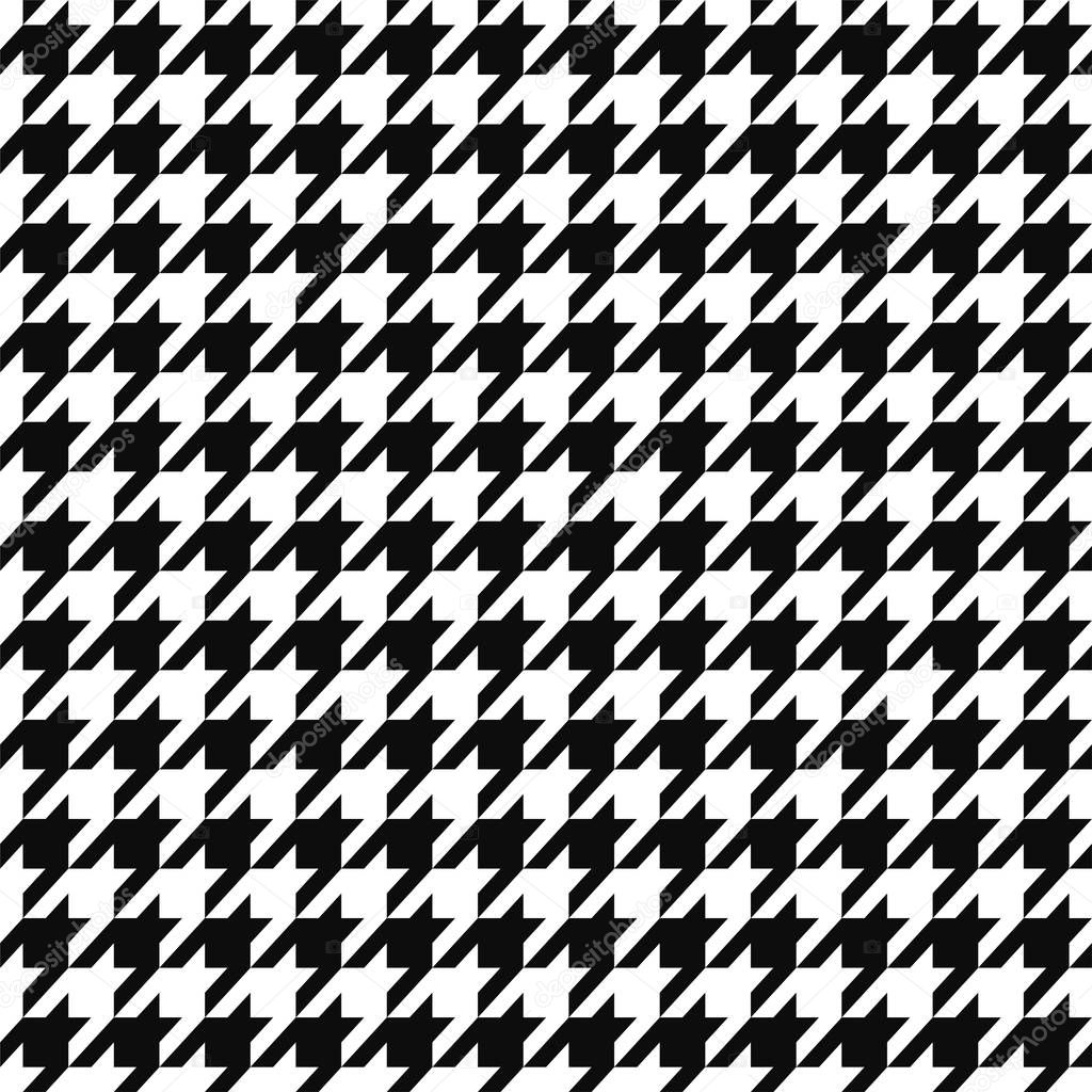Seamless textile geometric pattern - black and white design. Vector background