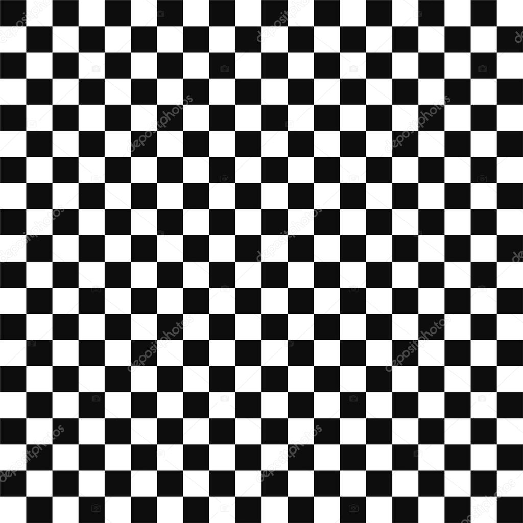 Vector seamless geometric pattern. Mosaic black and white squares
