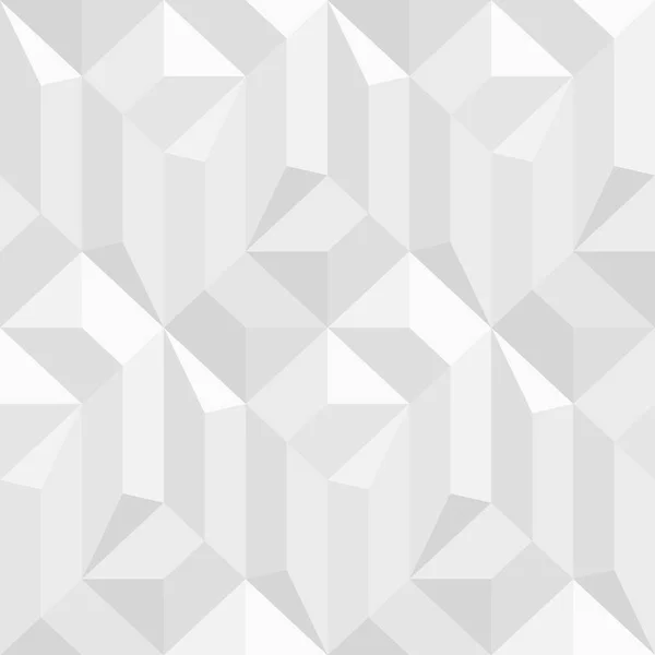 Blanco y gris textura decorativa mosaico - patrón geométrico inconsútil vector — Vector de stock