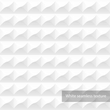 Beyaz geometrik doku - sorunsuz dekoratif vektör arka plan