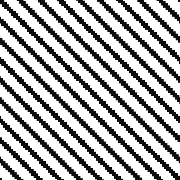 Vector diagonal striped background - black and white seamless geometric pattern — Stock Vector