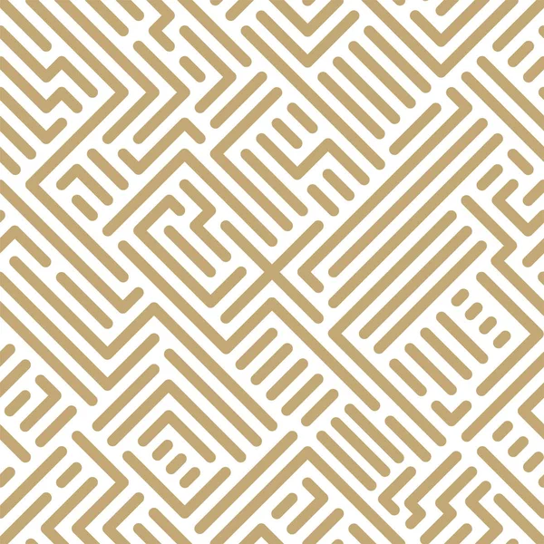 Abstract seamless geometric pattern - striped design. Trendy digital background, endless gold texture — Stock Vector