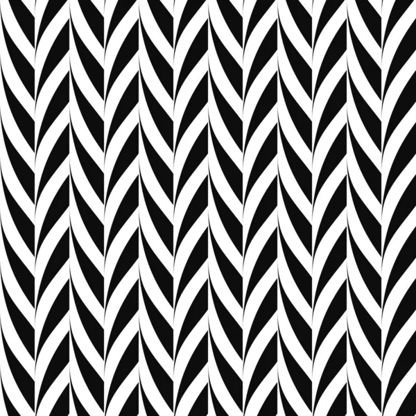 ベクトルシームレスな装飾パターン。黒と白の縞模様を織ります。要旨モノクロ背景 — ストックベクタ