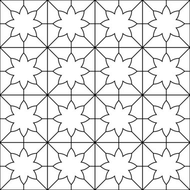 Süssüz dekoratif vektör deseni. Geometrik oryantal tasarım. Doğu, tekrarlanabilir mavi arka plan. Beyaz ince zarif doku.