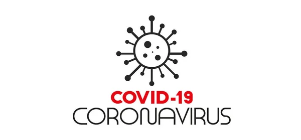 Virus Covid-19 - концептуальний напис. Логотип дизайну типографії. Титул Коронавіруса - векторна ілюстрація. 2019-nCoV — стоковий вектор