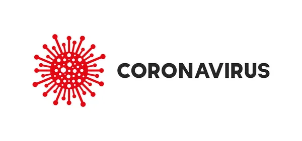 Virus Covid-19 inscripción conceptual. Logo de diseño tipográfico. Título del Coronavirus - ilustración vectorial. 2019-nCoV — Vector de stock