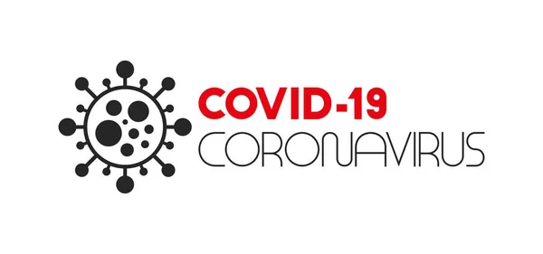 Virus Covid-19 koncept nápis. Logo pro typografii. Název koronaviru - vektorová ilustrace. 2019-nCoV — Stockový vektor