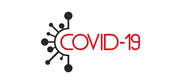 病毒Covid-19的概念铭文。字体设计标志。考罗纳威斯标题向量图解.2019-nCoV — 图库矢量图片