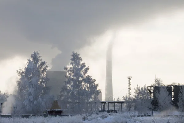 산업 기획 겨울 아침 — 스톡 사진