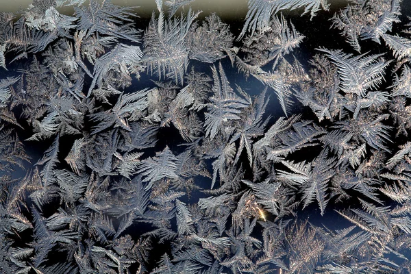 Beautiful  patterns of frost — Stock Photo, Image