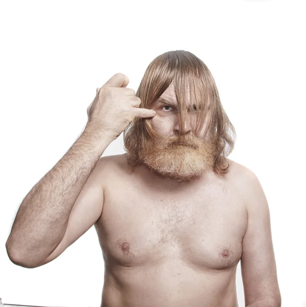 Человек цвет бороды — стоковое фото