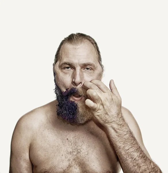 Homme couleur une barbe — Photo
