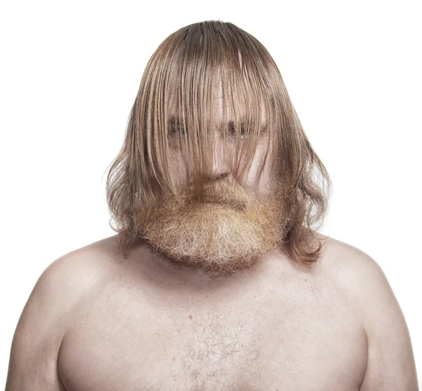 El hombre colorea la barba — Foto de Stock