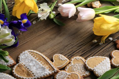 kalp şeklinde gingerbread