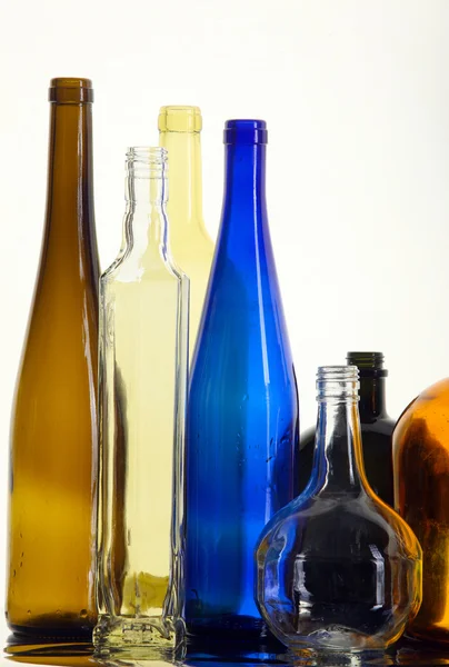 Botellas de vidrio de color — Foto de Stock