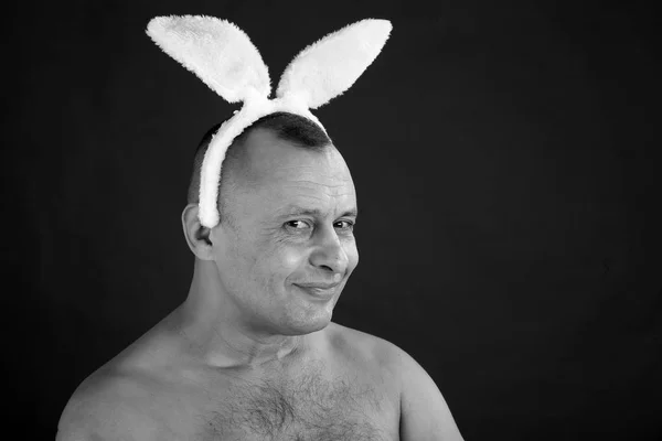 man in rabbit ears