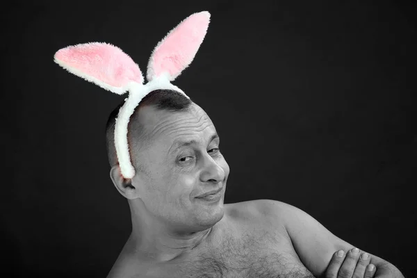 man in rabbit ears