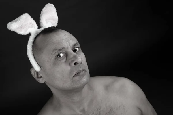 man in rabbit ears