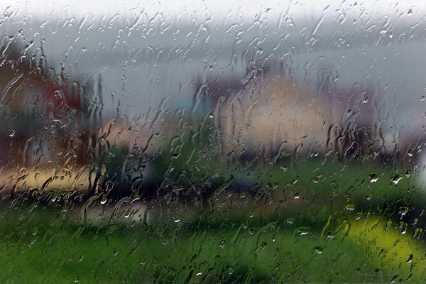 Regen op het raam — Stockfoto
