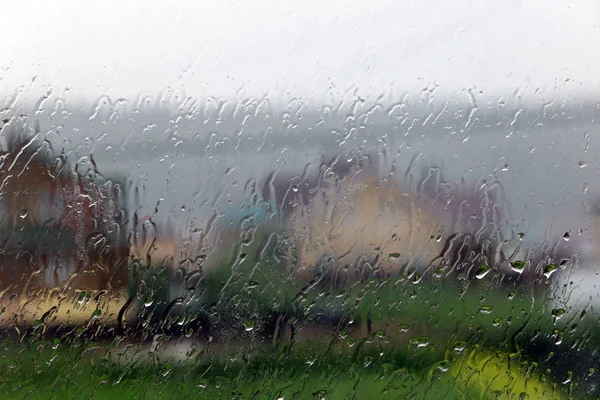 Regen am Fenster — Stockfoto