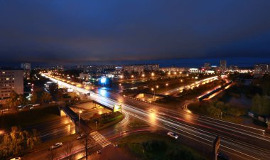 Naberezhnye Chelny, Rusya Federasyonu - 7 Ekim 2014: cityscape görüntülemek fro