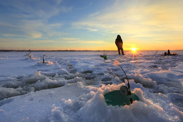 Pesca invernale — Foto Stock