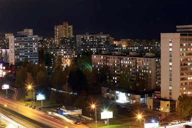 Naberezhnye Chelny, Rusya Federasyonu - 7 Ekim 2014: cityscape görüntülemek fro