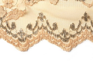 bej renkli dantel nakış ile