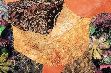 Resim renkli deri parçaları