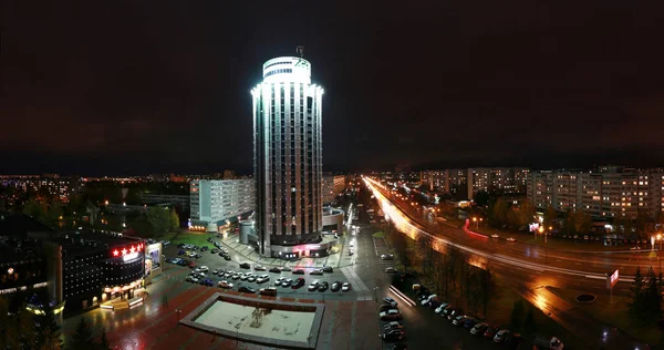 Naberezhnye Chelny Rússia Outubro 2014 Vista Paisagem Urbana Telhado Arranha — Fotografia de Stock