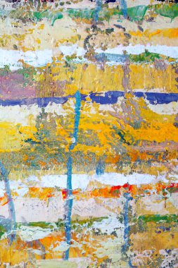 makro ressamın paleti, dokusu farklı renklerde ve doygunluk stüdyosunda karışık yağlı boya.