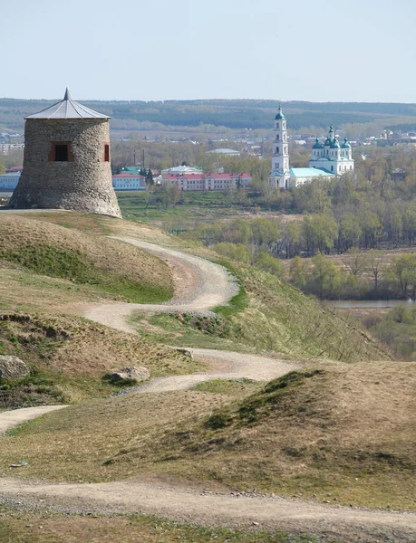 Toren Van Het Oude Bulgaarse Fort Een Hoge Klif Aan — Stockfoto